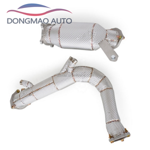 Convient pour <span class=keywords><strong>Audi</strong></span> <span class=keywords><strong>A5</strong></span> <span class=keywords><strong>40</strong></span> <span class=keywords><strong>TFSI</strong></span> 2.0T <span class=keywords><strong>2020</strong></span>-2025, tuyau d'échappement de performance en acier inoxydable avec bouclier thermique - Product Image 3