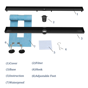 Chất lượng cao thép không gỉ tắm cống sàn chống mùi chống chặn lớn chuyển phòng tắm thoát nước sàn - Product Image 5