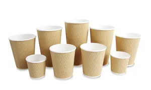 Printed Hot Cup White Disposable Double Single Wall Paper Cups For Coffee Custom Logo Hot Coffee Paper Espresso Cup With Lid