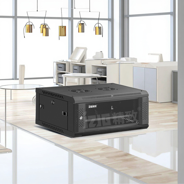 Wall Mount Network Server Rack 4U-22U 19" Standard Cabinet with Tempered Glass Door Anti- SPCC Steel for CCTV/NVR Systems