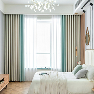 <span class=keywords><strong>Rideau</strong></span> imprimé géométrique bleu de simplicité nordique moderne pour le salon chambre à coucher décoration de la maison rideaux de fenêtre en polyester - Product Image 2