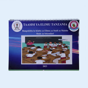 Calendrier de bureau personnalisé avec reliure Wiro-o, thème de la vie à la ferme, récolte des rizières illustrée, livre d'histoires quotidiennes pour enfants et décoration de la maison - Product Image 3