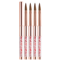 USA grandes tailles en gros fournitures de haute qualité GUYO or Rose strass poignée Kolinsky Nail Art brosse doux acrylique brosse à ongles