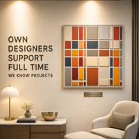 Mosaïque colorée et vibrante en PVC découpé en grille, art mural 3D multicouche, cadre argenté, pour couloir d'hôtel, hall d'entrée, mur d'accentuation, personnalisable en gros