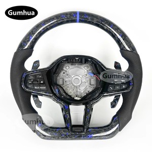 Volante Personalizado de Fibra de Carbono con LED para <span class=keywords><strong>BMW</strong></span> G01 G02 G05 G12 G14 G15 G16 G30 Z4 Serie 5 6 7 8 M4 M8 F95 G82 G38 G20 <span class=keywords><strong>G21</strong></span> G11 CS - Product Image 5