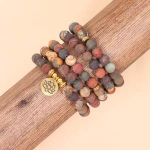 Collares/Pulseras de Mala de Oración de 8mm Estilo <span class=keywords><strong>Picasso</strong></span>, Yoga, Meditación, Cristal Curativo, Rosario Multicapa, Collar de Cuentas de Mala de 108 Cuentas, Unisex - Product Image 5