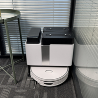 Robot Pembersih Pintar dengan Pengisian Daya Sendiri, Vacuum dan Pel 15000Pa, Robot Vacuum Cleaner Basah dan Kering Otomatis dengan Pembersihan Sendiri