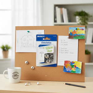 Mengfu M-0134 Chiodini Argentati da 9mm, Set da 100 Pezzi per Ufficio e Casa, Fabbricati in Cina - Product Image 3