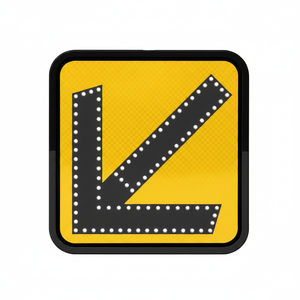 Panneau de signalisation routière LED AC 60 x 60 cm - Indicateur « Tourner à gauche » - Product Image 2