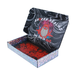 2025 nouveau carton holographique recyclable ondulé avion boîte expéditeurs personnalisé expédition Mailer gaufrage brillant Surface dossier - Product Image 2
