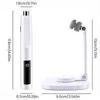 Lampe à ongles LED UV portable BQAN avec support détachable, design œil de chat, stylo de modelage floral, lumière de polymérisation pliable pour bureau