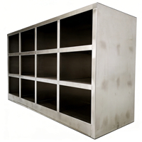 Armoire à chaussures en acier inoxydable antirouille à plusieurs portes pour salle blanche – Organisateur de chaussures pour employés