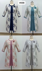 Wholesale Quality Turkey Women Clothing Two Pieces Plus Size Brocade Women Church Suits African Women Dress Maxi - Product Image 6