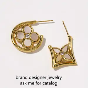 Wholesale Luxury Jewelry Designer Branded Earrings Gg Cc Luxury Earrings Women Inspired Designer Earrings