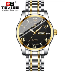 TEVISE T9005S นาฬิกาควอทซ์สุดหรูสำหรับผู้ชาย ดีไซน์คลาสสิก แสดงวันในสัปดาห์ แสดงวันที่อัตโนมัติ เข็มเรืองแสง กันน้ำ - Product Image 1