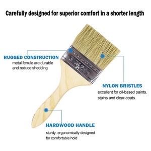 Maxman bàn chải Giá thấp nhất OEM tay cầm bằng gỗ sơn bàn chải cho tường - Product Image 3