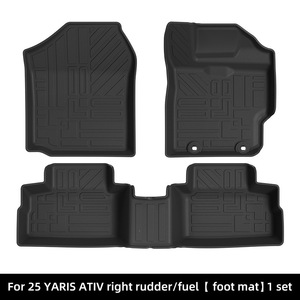 พรมปูพื้นรถยนต์แบบสั่งทำพิเศษสำหรับทุกสภาพอากาศ สำหรับ Toyota <span class=keywords><strong>YARIS</strong></span> <span class=keywords><strong>ATIV</strong></span>/VIOS HEV 2025 แผ่นรองกันน้ำ ป้องกันภายในรถยนต์ พวงมาลัยขวา - Product Image 6