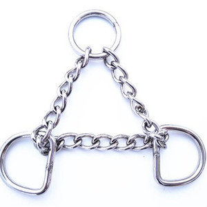 <span class=keywords><strong>Collar</strong></span> de perro <span class=keywords><strong>Martingale</strong></span> de plata de acero inoxidable duradero ajustable con remache de anillo en D patrón de triángulo sólido correa de mascota sólida - Product Image 6