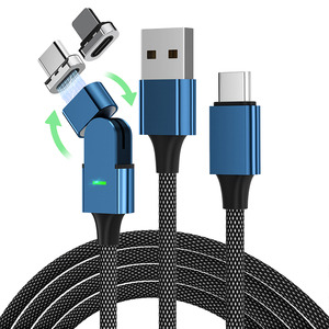 Cable de Datos Magnético Tipo C a Tipo C con Rotación de 180 Grados, Trenzado de Nailon, Carga Rápida 5A PD27W PD100W para Teléfono Móvil - Product Image 2