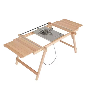 Table tactique multifonctionnelle portable pour le camping en plein air, table extensible, table pliante en bois pour le camping, table de barbecue, table de pique-nique - Product Image 1