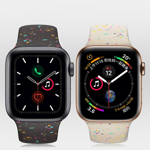 Pulsera de silicona colorida para Apple Watch Series 9 8 <span class=keywords><strong>7</strong></span> 6 SE 5 4 correa de reloj con hebilla de mariposa para IWatch 38mm 40 41 42mm 44 45 49 - Product Image 2
