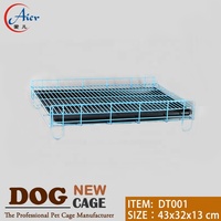 Plateau de toilette pour chien en fil de fer bleu, moderne, amovible, facile à nettoyer, écologique, thermolaqué, pour intérieur/extérieur, vente en gros