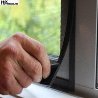 Moustiquaire magnétique réglable en PVC souple, prête à l'emploi, pour la maison ou l'hôtel, avec cadre moderne en fibre de verre, idéale pour le bricolage (vente en gros)