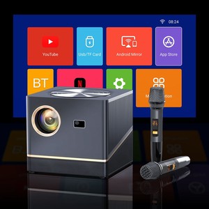 Proyector Inteligente Portátil para Cine en Casa, Android LCD LED HD 4K, Enfoque Automático, <span class=keywords><strong>2</strong></span> Micrófonos, WiFi <span class=keywords><strong>6</strong></span>, Karaoke KTV, Venta al Por Mayor - Product Image 2