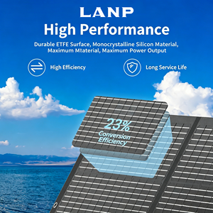 แผงโซลาร์เซลล์พับได้แบบพกพา 400W สำหรับใช้ในบ้าน IP67 สำหรับตั้งแคมป์กลางแจ้ง กรณีฉุกเฉิน ประสิทธิภาพสูง <span class=keywords><strong>23</strong></span>% เครื่องชาร์จแผงโซลาร์เซลล์แบบพับได้ - Product Image 4