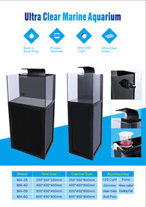 Acquario Marino Juyang Super Glass - Mini Acquario da Tavolo per Pesci d'Acqua Salata, con Pompa e Skimmer - Product Image 6