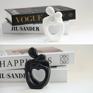 جديد العناق الحديثة زوجين تماثيل الراتنج المنحوتات الصغيرة يوم الذكرى المنزل سطح المكتب الديكور هدايا الزفاف نيك ناكس - Product Image 2