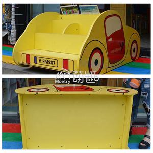 Étagère à livres en forme de voiture Moetry pour la maternelle, bibliothèque en bois pour enfants, centre de lecture pour enfants - Product Image 2