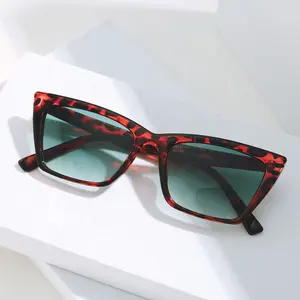 Женские Толстые солнцезащитные очки кошачий глаз Boxun с индивидуальным логотипом, черные крупные солнцезащитные очки, роскошные женские поставщики 2022
