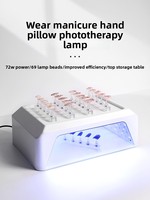 LUGX 72W Lampe de Photothérapie Professionnelle Haut de Gamme UV+LED Haute Puissance Séchage Rapide Double Main à Brancher pour Salon Vente en Gros