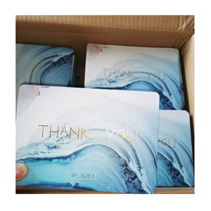 Biglietti di ringraziamento in lamina d'oro con stampa a caldo di alta qualità biglietti di auguri con <span class=keywords><strong>parole</strong></span> d'oro - Product Image 1