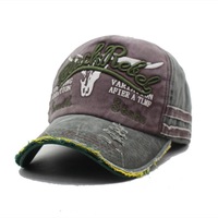 Gorra de Béisbol de Algodón Lavado Vintage Bordada Personalizada de Alta Calidad con Borde Desgastado y Visera Curva, Precio Directo de Fábrica