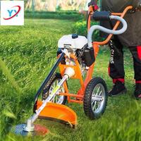 Desbrozadora Manual de 51.2cc, Cortadora de Césped de 2 Tiempos con Dos Ruedas