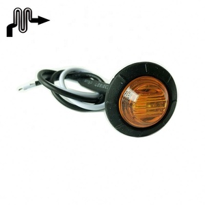 ไฟพ่วงรถบรรทุกไฟเครื่องหมายด้านข้าง Amber LED 12V หรือ 24V ABS มินิรอบแสงลื่นไส้พร้อมหลอดเล็ก - Product Image 2