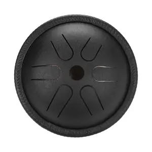 Usine 5.5 pouces Mini tambour de langue en acier 6 Notes Handpan Instrument de percussion de poche avec maillets sac de transport pour <span class=keywords><strong>Medita</strong></span> - Product Image 1