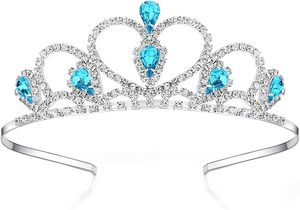 <strong>BELLE</strong> WORLD Lovely Shop Colorful Gems Silver Rhinestone Tiara for Little Kid Big Kid Prom Birthday Princess Crown - Product Image 5