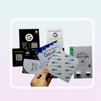 Support personnalisé en PVC acrylique pour avis Google et menu avec QR code NFC