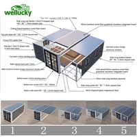 Maison conteneur extensible préfabriquée modulaire mobile avec panneau sandwich EPS pour bureau de chantier et hébergement