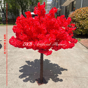 ต้นซากุระประดิษฐ์สีขาวแดงขนาด 150 ซม. สำหรับตกแต่งงานกลางแจ้งและฉากงานแต่งงานสุดหรู - Product Image 2
