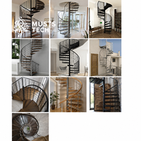 Escalier en colimaçon professionnel pour villa et loft, gain de place, fabrication sur mesure