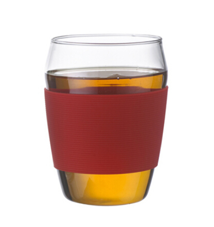 Double Wall Glass Tumbler Insulated Tea Coffee Mug & Lid, Hand Blown Glass 450ml/600ml