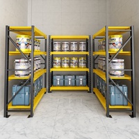Supports de stockage de systèmes de rayonnage d'entrepôt à 4 niveaux en métal de haute qualité pour pièces automobiles