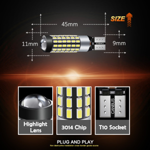 JiaChi Factory 12V 24V 184 W5w T10 Led Canbus Ampoule 3014Chipsets 78smd pour lampe de coffre de voiture automatique <span class=keywords><strong>168</strong></span> <span class=keywords><strong>192</strong></span> 2825 Blanc Rouge Ambre - Product Image 6
