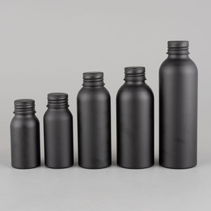 Venta al por mayor personalizado vacío 30ml 40 ml 50 ml 100 mL 120ml 150 ml 1oz 4 oz negro cosmético botella de <span class=keywords><strong>aluminio</strong></span> con tapón de rosca - Product Image 4