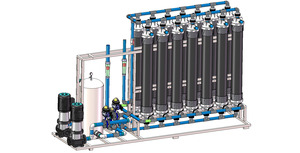 Système de filtration UF industriel et domestique personnalisable pour le traitement et la réutilisation des eaux usées, <span class=keywords><strong>filtre</strong></span> à fibres creuses UF sur skid - Product Image 4