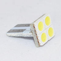 Accessoires pour véhicules : Ampoule LED 4LED T10 5050 SMD W5W pour éclairage latéral de voiture, feu arrière, feu de stationnement, éclairage intérieur (réaménagement/mise à niveau)